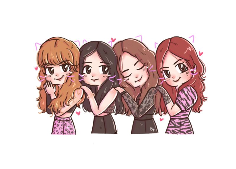 Hình avatar nhóm 4 người tựa vai nhau chụp ảnh