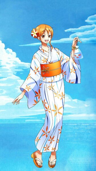 Hình Nami xinh đẹp trong bộ Kimono