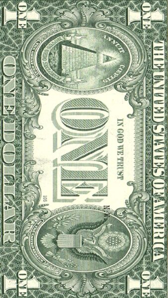 Hình tiền Đô mệnh giá 1 Đô