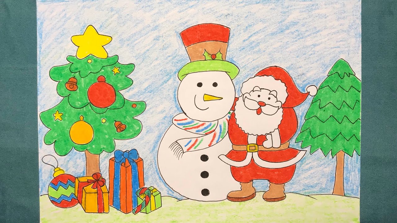 16 cách vẽ cây thông Noel đơn giản mà các mẹ có thể dạy bé