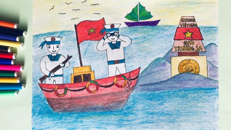 Vẽ tranh chú bộ đội lớp 5