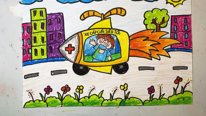 Vẽ tranh ý tưởng trẻ thơ cực đẹp