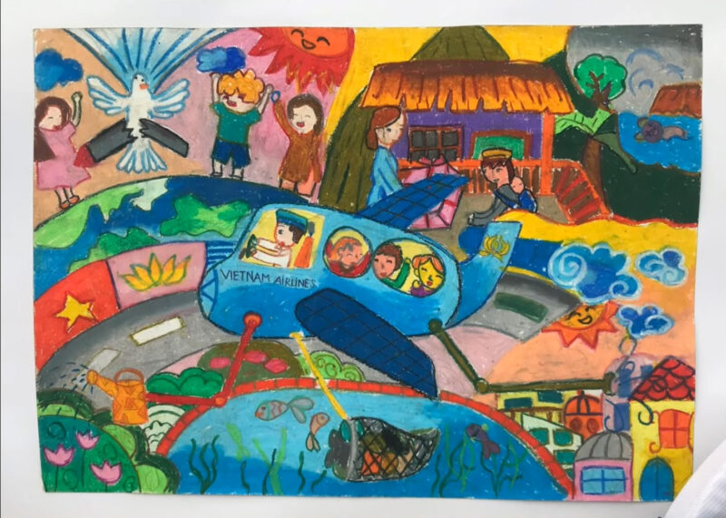 Vẽ tranh ý tưởng trẻ thơ cực sáng tạo
