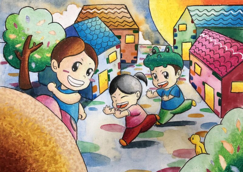 Vẽ tranh ý tưởng trẻ thơ đạt giải