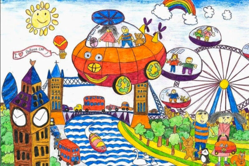 Vẽ tranh ý tưởng trẻ thơ đơn giản mà đẹp vô đối