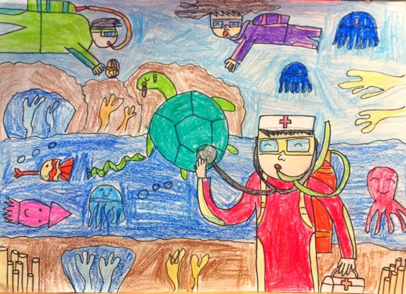 Vẽ tranh ý tưởng trẻ thơ đơn giản mà ý nghĩa