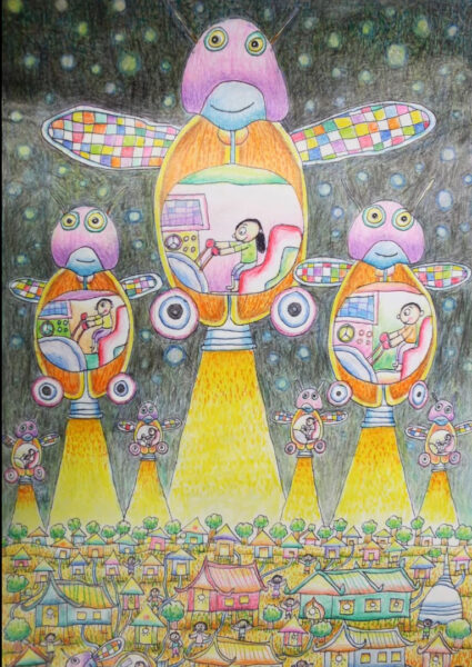 Vẽ tranh ý tưởng trẻ thơ siêu độc đáo