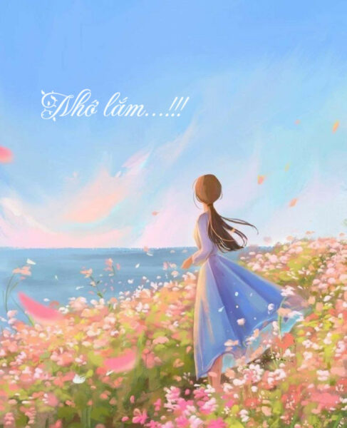 ảnh nhớ người yêu vẽ màu nước