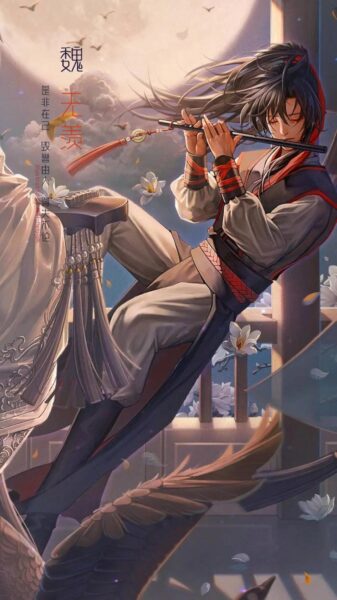 ảnh tiên hiệp nam đang thổi sáo