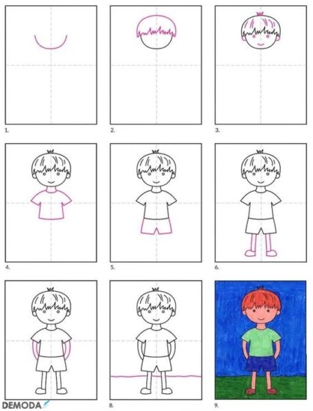 cách vẽ con người đơn giản, cơ bản (1)