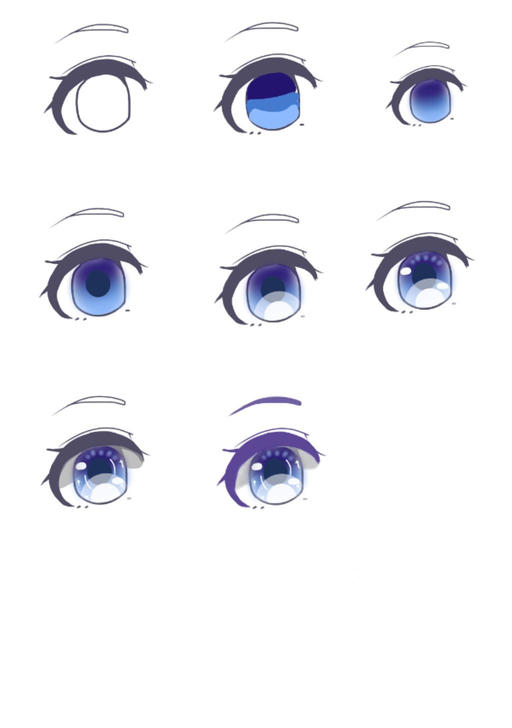 Cách Vẽ Mắt Anime Nam Nữ Lạnh Lùng Dễ Thương CỰc DỄ