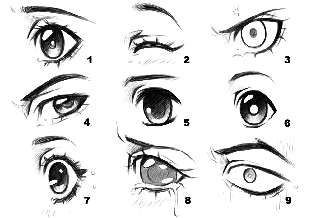 Cách Vẽ Mắt Anime Nam, Nữ Lạnh Lùng, Dễ Thương, Cực Dễ