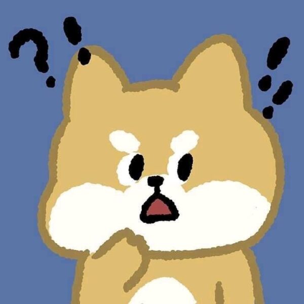 ảnh avatar dễ thương chó shiba đang suy nghĩ
