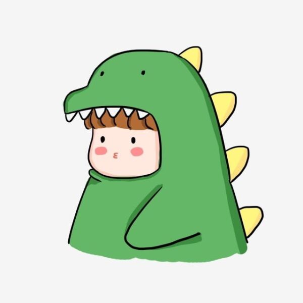 avatar dễ thương, khủng long xanh đẹp