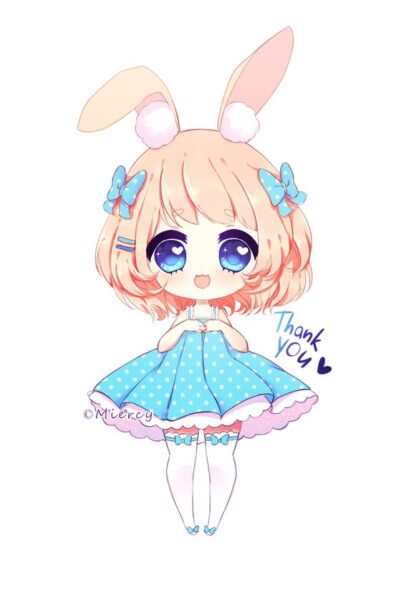 Hình vẽ chibi công chúa xinh đẹp