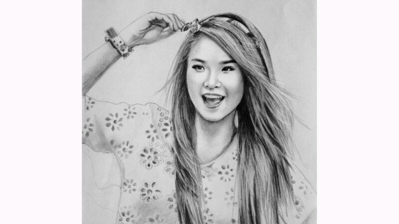 Hình vẽ con người chân dung phụ nữ