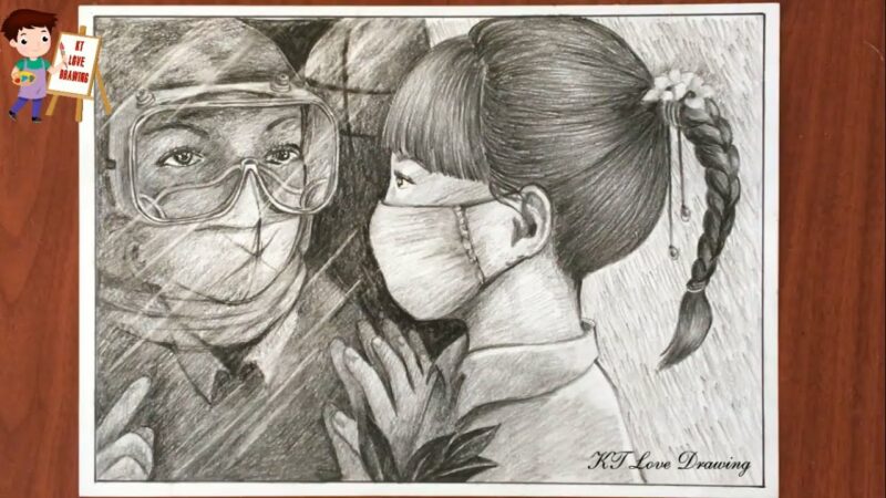 Hình vẽ con người cô gái đang trò chuyện với người trong thế giới ảo