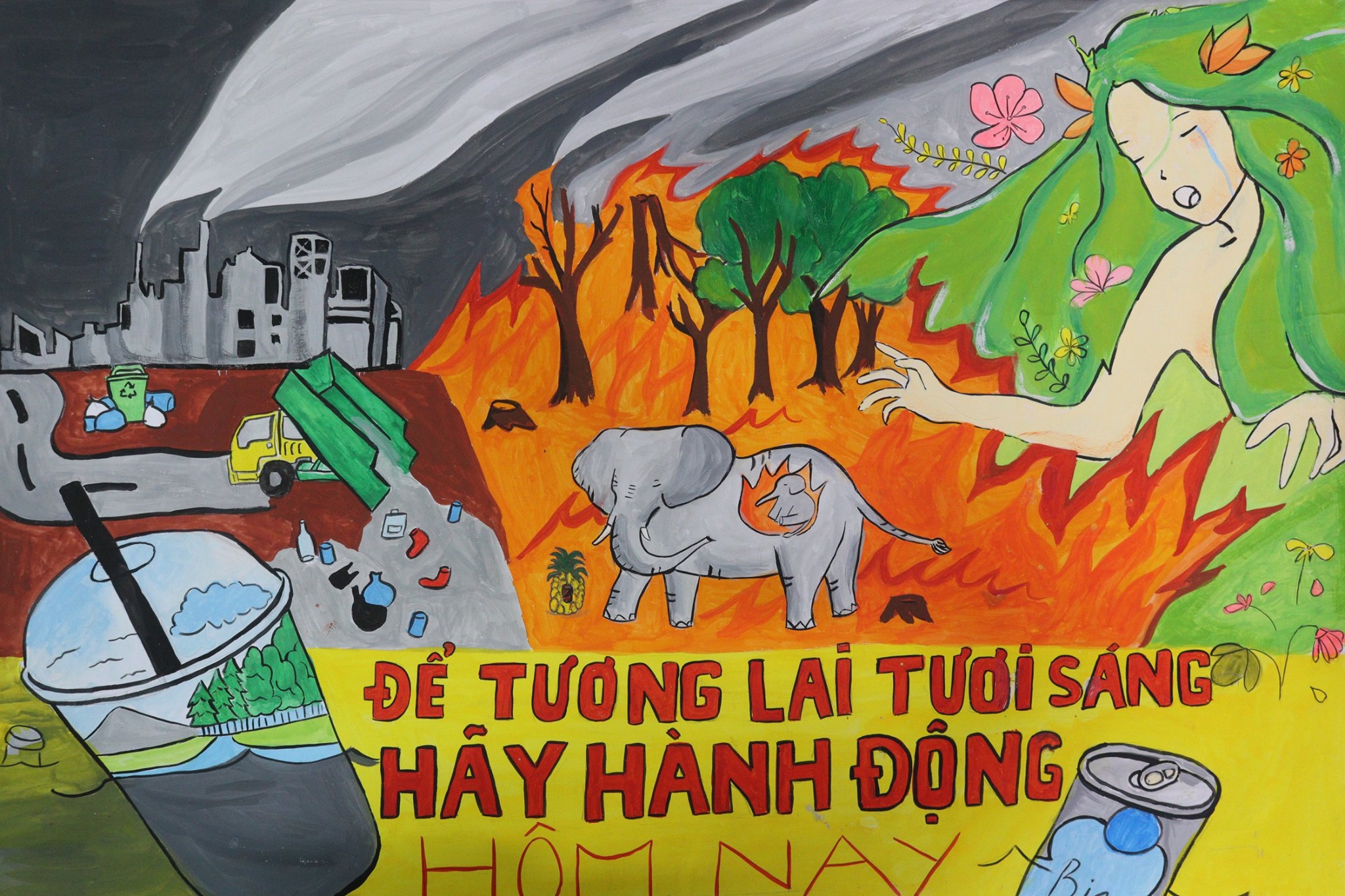 Hãy đến xem bức tranh cổ động lớp 8 đầy tình cảm và sự đoàn kết giữa các bạn học. Từng nét vẽ truyền tải thông điệp gia tăng lòng yêu nước và chung tay xây dựng tương lai sáng tại Việt Nam.