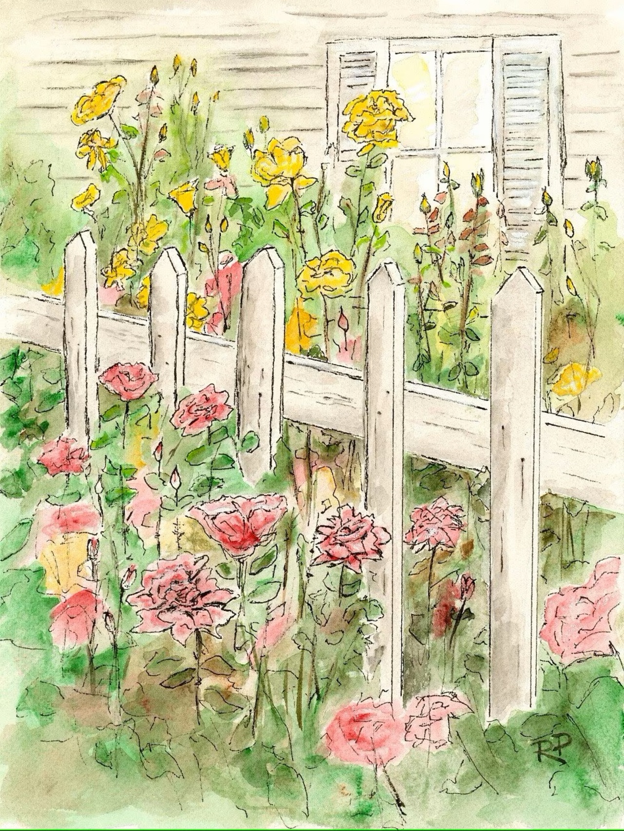 Tranh Vườn Hoa Đẹp, Đơn Giản, Dễ Vẽ Cho Các Bé Lớp 1, 3