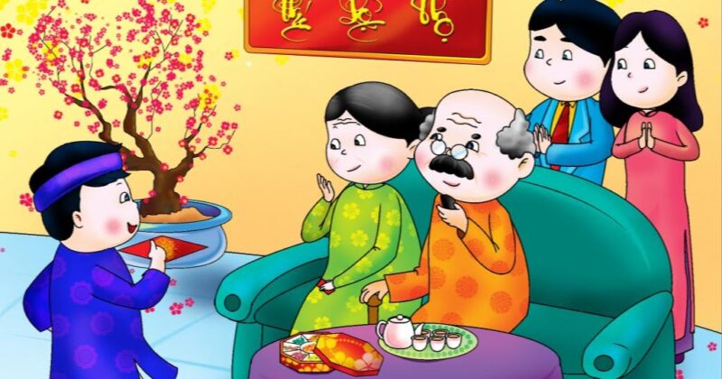 Vẽ tranh chúc mừng năm mới phúc vạn thọ