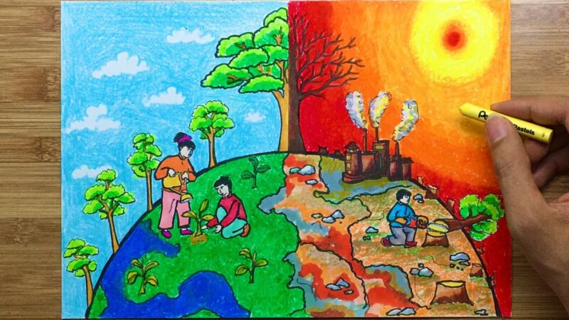 Vẽ tranh cổ động bảo vệ môi trường