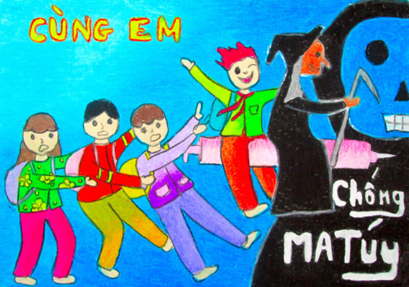 Vẽ tranh cổ động chống ma tuý