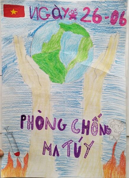 Vẽ tranh cổ động chống ma tuý dễ vẽ