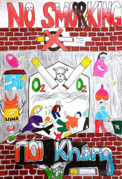Vẽ tranh cổ động không hút thuốc