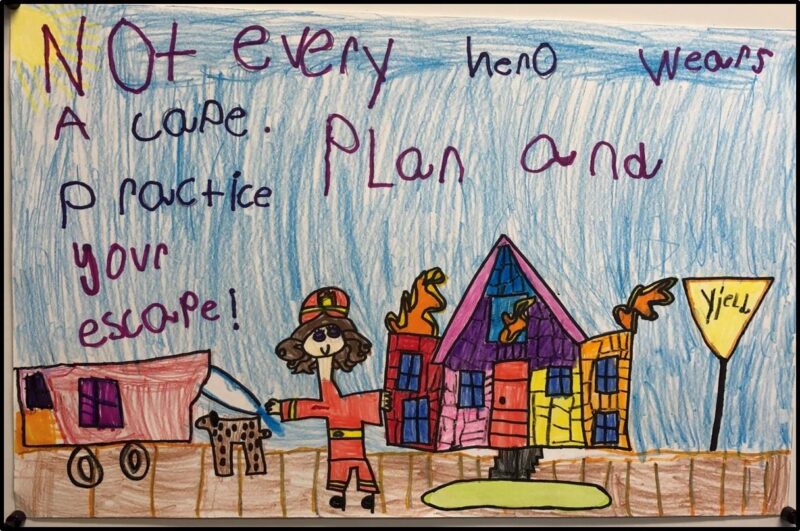 Vẽ tranh phòng hiểm họa cháy nổ đón tết mới an vui nâng cao ý thức để bảo vệ bản thân