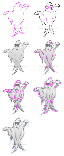 Cách vẽ con ma thân hình mũm mĩm