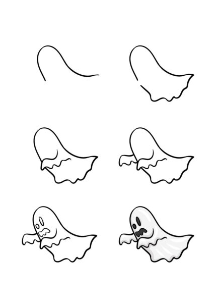 Cách vẽ ma hoạt hình bằng 6 bước vẽ chi tiết