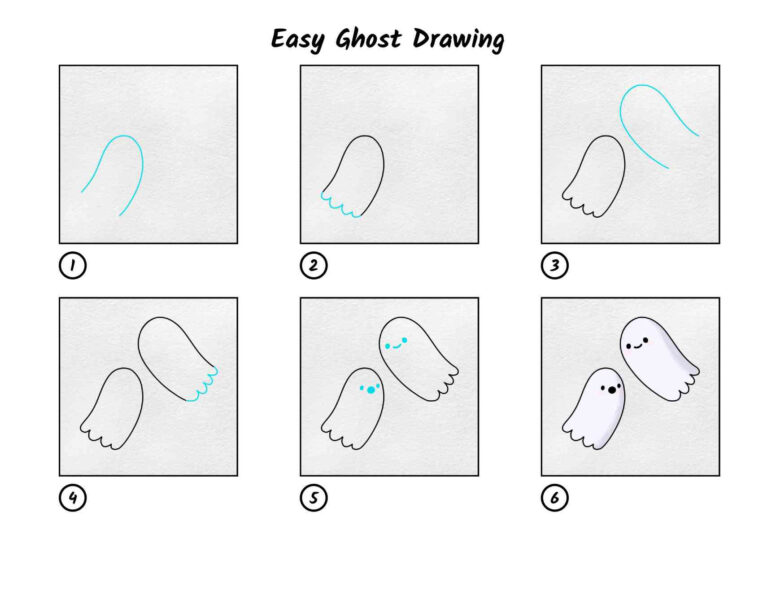 Cách vẽ ma hoạt hình siêu đơn giản