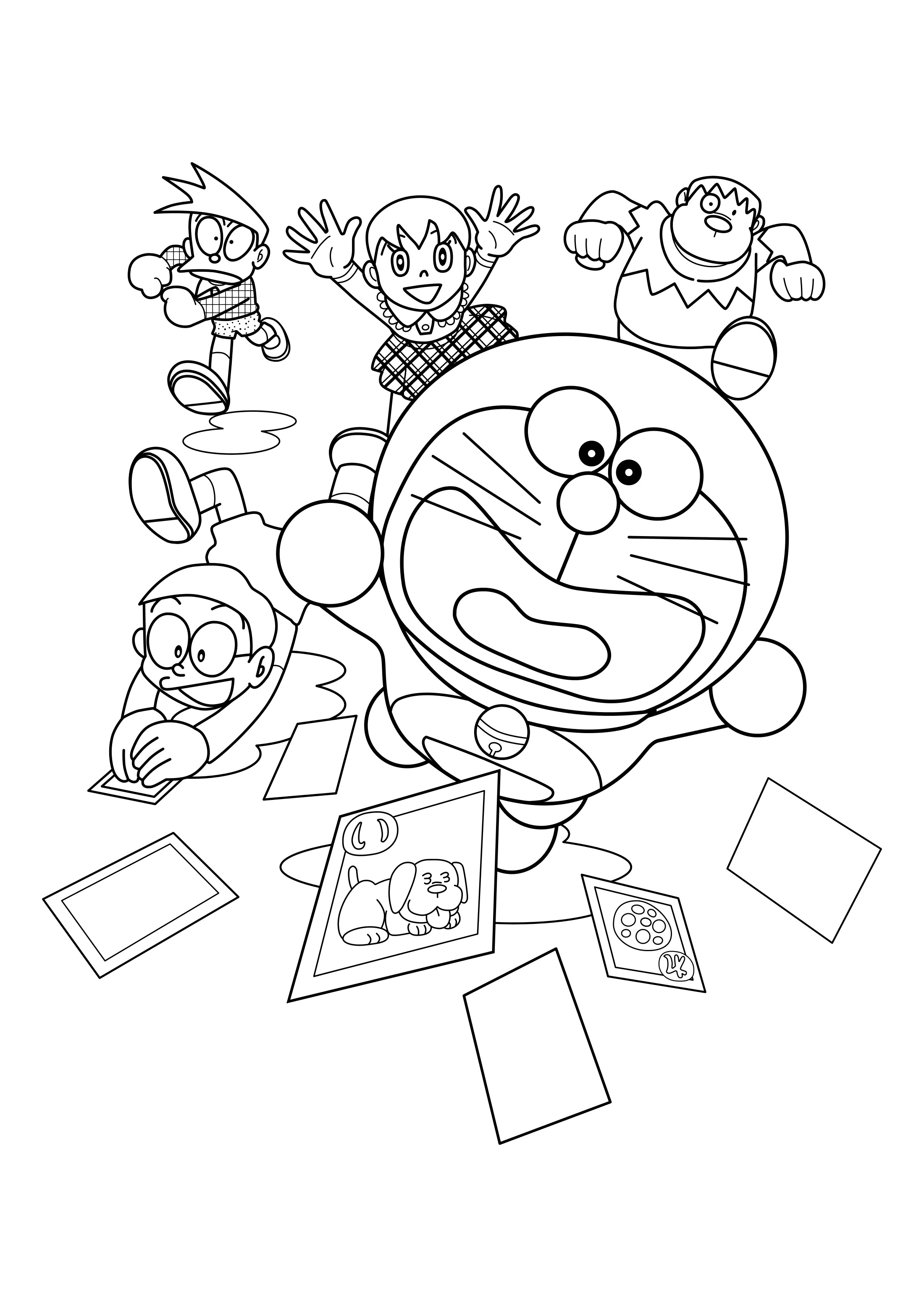 Hình vẽ Doraemon đang chạy