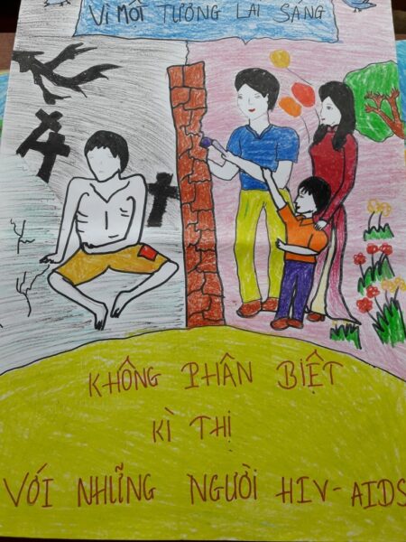Vẽ tranh phòng chống HIV AIDS vì một tương lai sáng