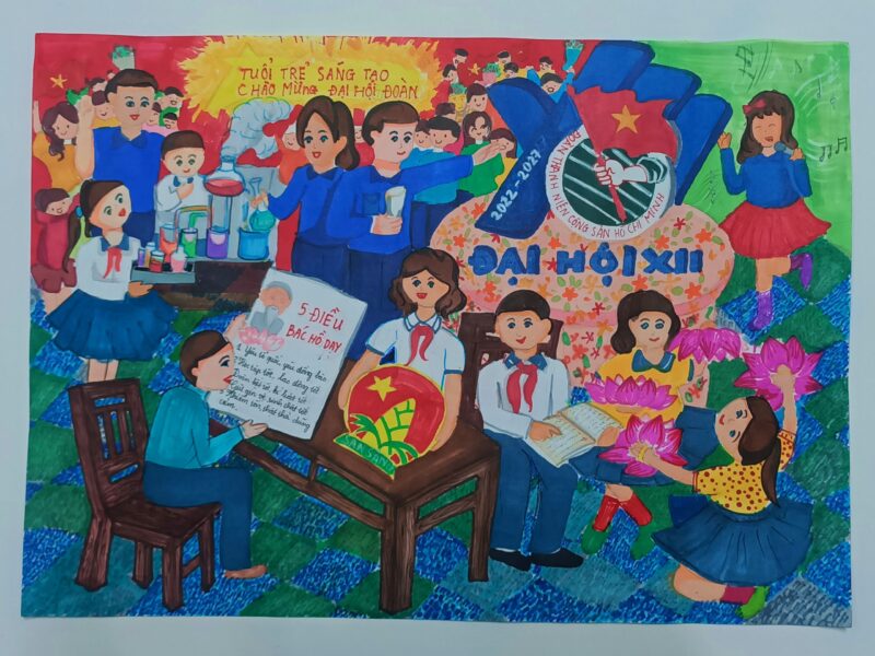 Vẽ tranh 26 3 đẹp đơn giản nhất