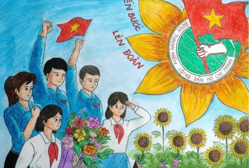 Vẽ tranh 26 3 đẹp, ý nghĩa