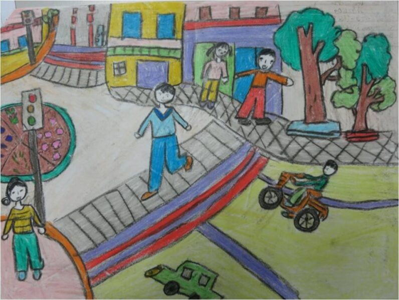Vẽ tranh những phát minh kỳ diệu về an toàn giao thông