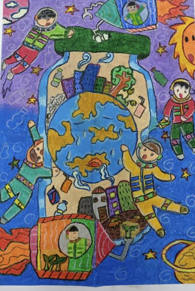 Vẽ tranh vì môi trường tương lai đơn giản đẹp