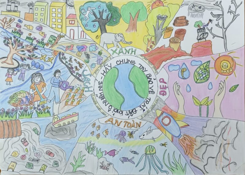 Vẽ tranh vì môi trường tương lai tươi đẹp