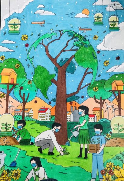 Vẽ tranh vì môi trường tương lai xanh sạch