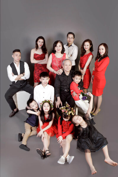 hình ảnh gia đình góc chụp từ trên cao