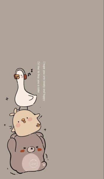 hình nền iphone cute các thú cưng xếp chồng