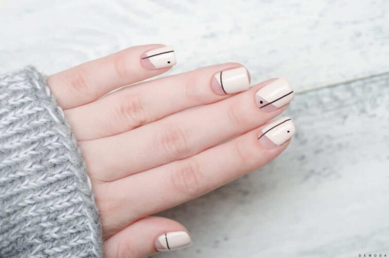 Mẫu nail sọc đơn giản, đẹp