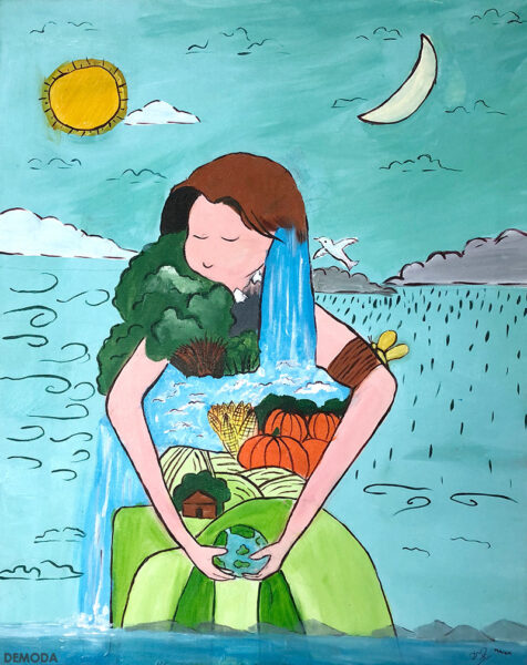 tranh vẽ bảo vệ môi trường đơn giản mà đẹp bằng giấy a4