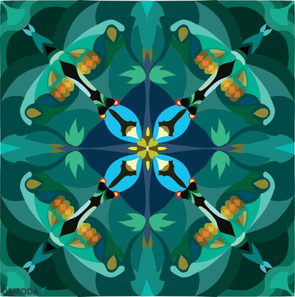 vẽ tranh trang trí hình vuông họa tiết cách điệu đpẹp mắt