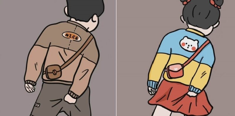 hình Avatar đôi BFF hình vẽ bá đạo