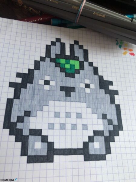 Vẽ tranh theo ô vuông cute đơn giản