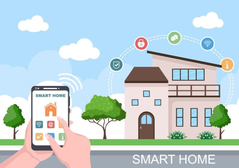 Vẽ ngôi nhà thông minh 2 tầng đẹp nhất đơn giản