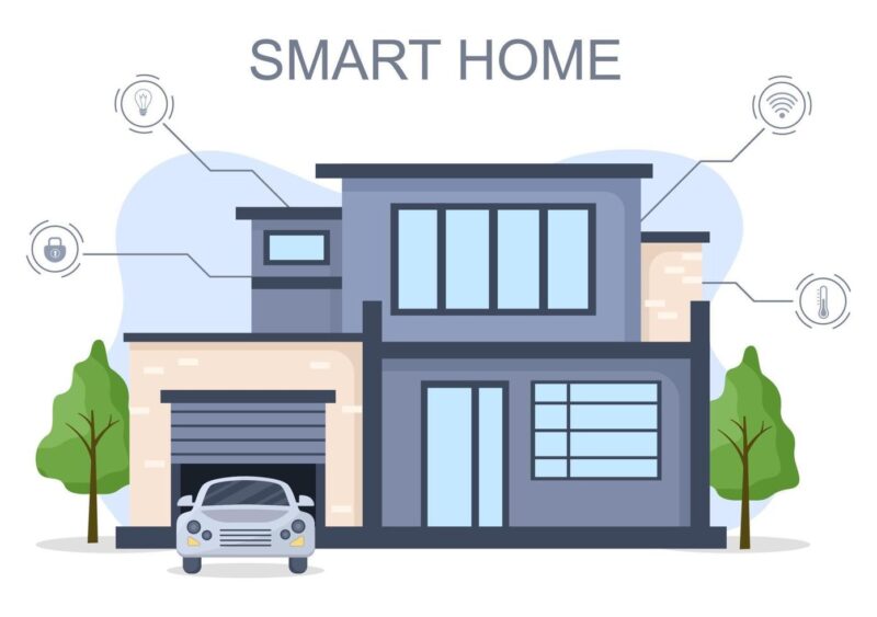 Vẽ ngôi nhà thông minh công nghệ hiện đại