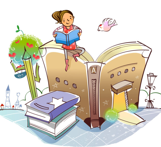 Vẽ tranh lan tỏa tình yêu đọc sách đẹp